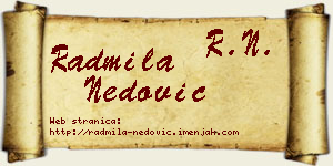 Radmila Nedović vizit kartica